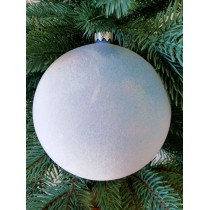 Новорічна куля "Оксамит" Ø130мм блакитна